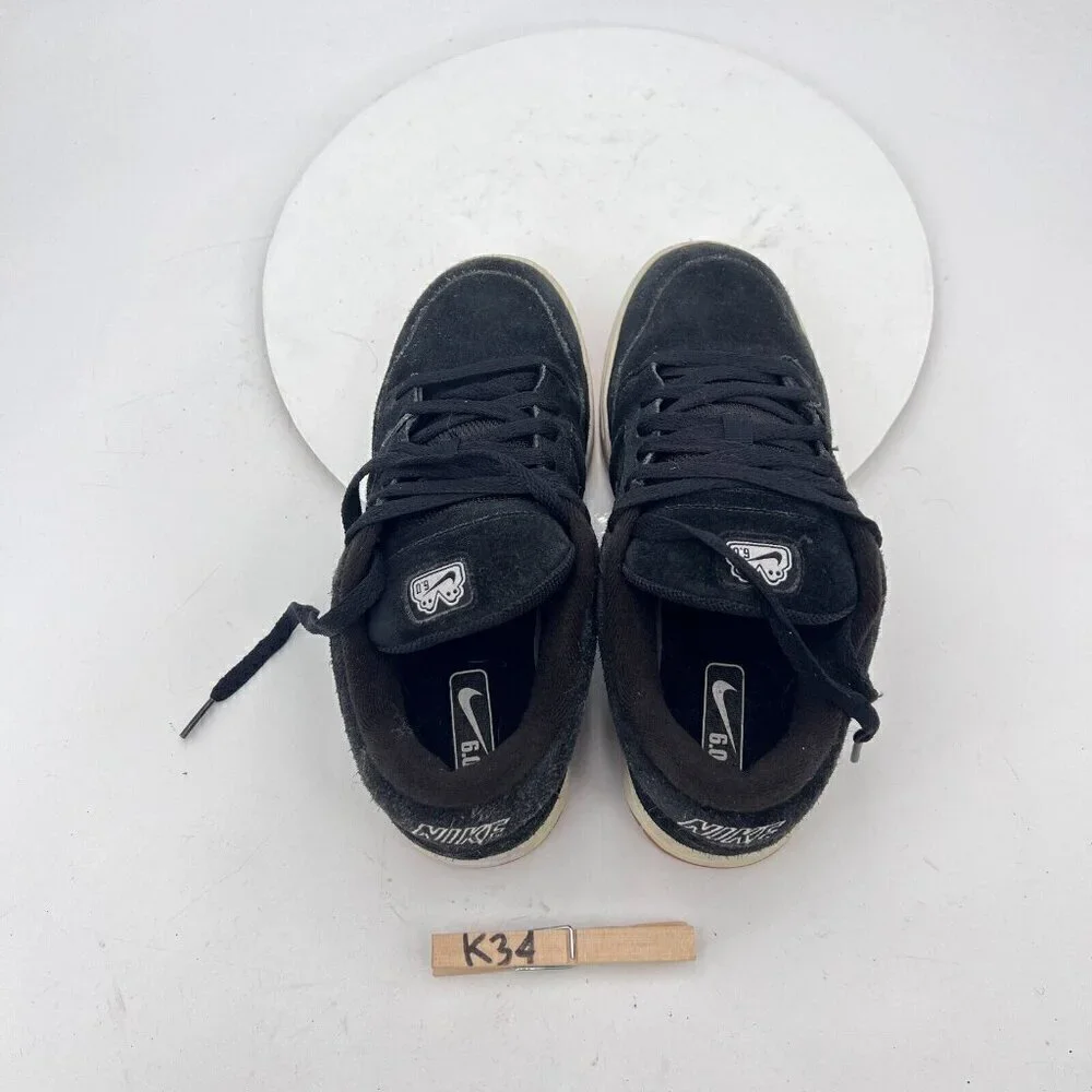 Nike Air Morgan 6.0 Youth Size 6.5Y Women 8 312279 001 Black Suede Low Shoes